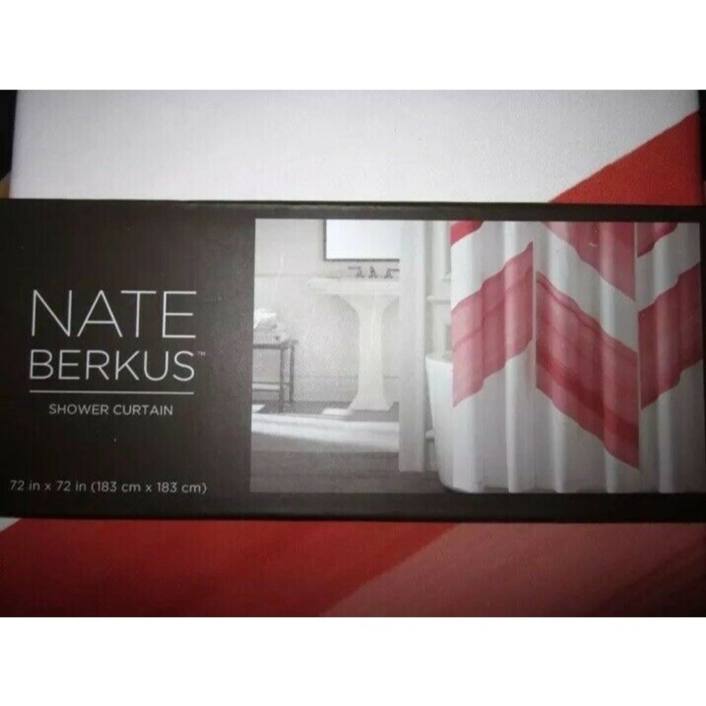 Nate‎ Berkus Color Block Antigua Shower Curtain - Chilli 72x72
